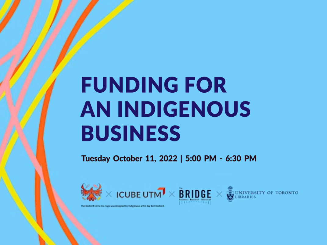 A poster for "Funding your Indigenous Business" workshop