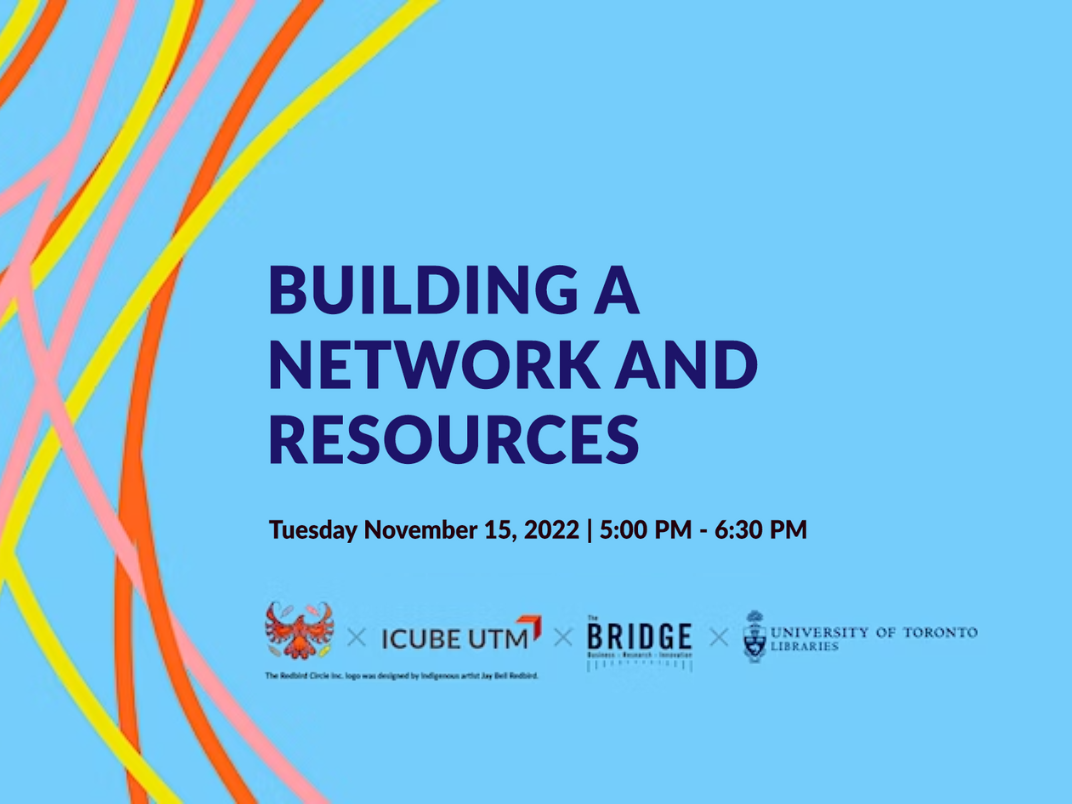 A poster for "Building a Network and Resources" workshop