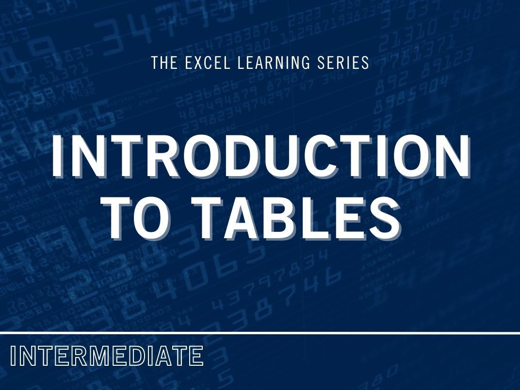 Introduction to Tables Thumbnail