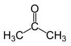 acetone molecule diagram